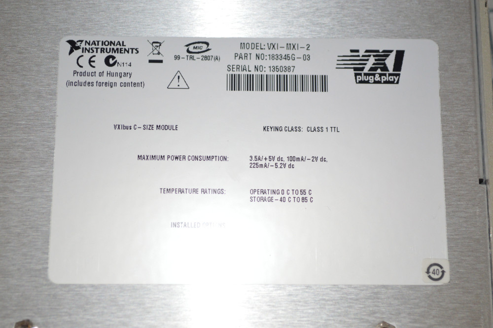 VXI-MXI-2 NATIONAL INSTRUMENTS from AFI Systems